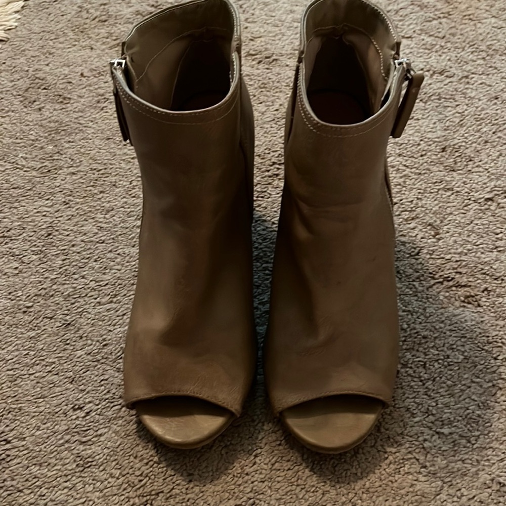 Open toe booties